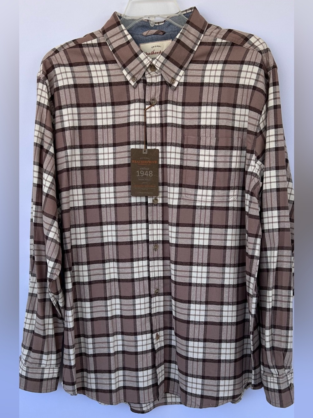 Weatherproof Vintage Men’s Plaid Flannel Button Down Shirt Size XXL